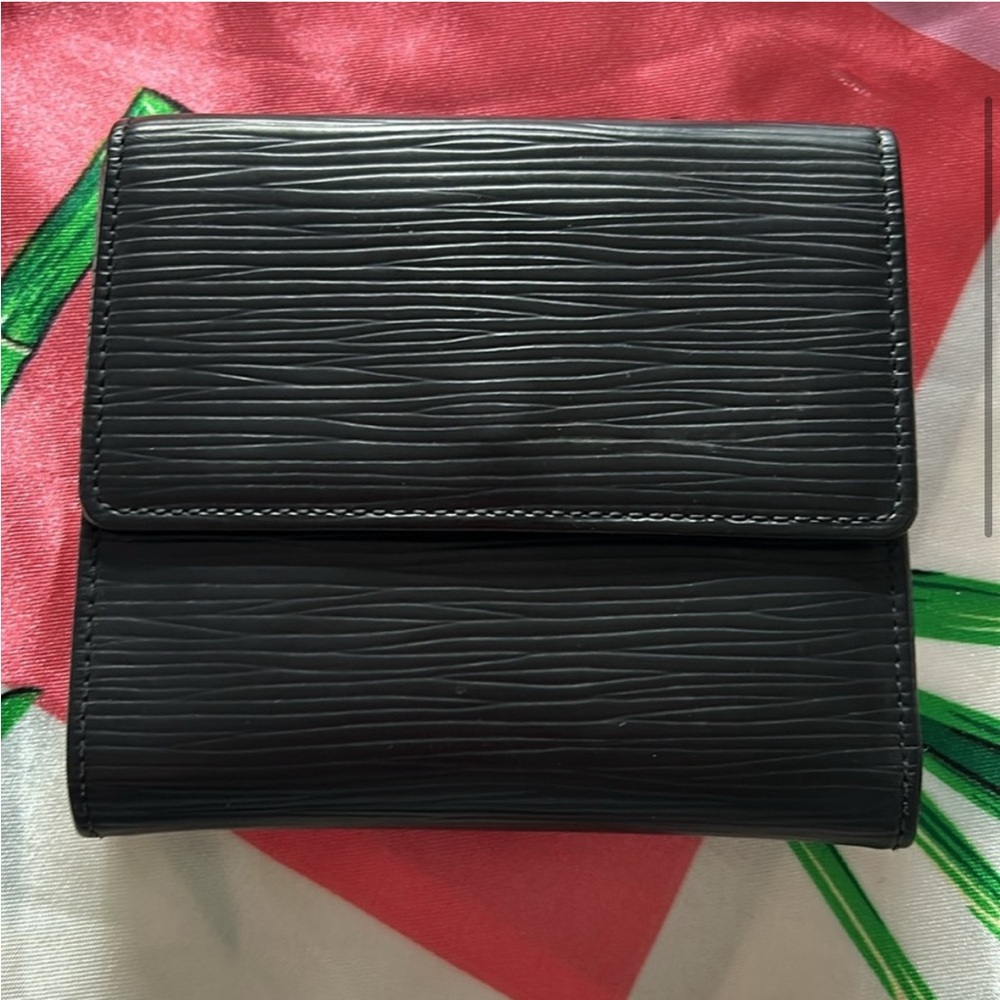 LV Black unisex black wallet, card holders, cash holder and coin  EUC